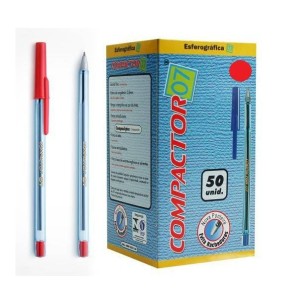 CANETA ESFEROGRÁFICA COMPACTOR 0.7 CAIXA COM 50